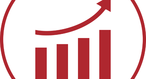 Bar Graph with Arrow Trending Up